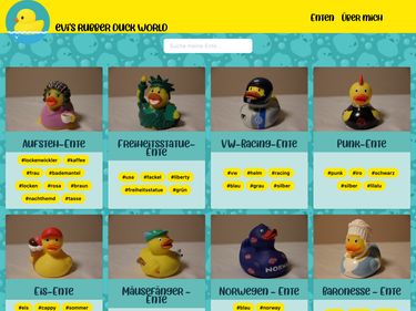 Webseite evi's rubber duck world